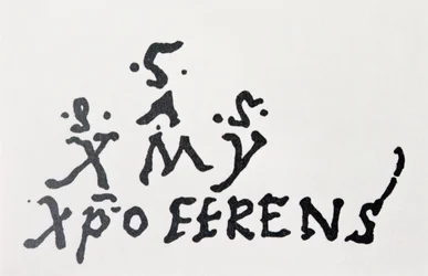 Signature and Monogram of Christopher Columbus
